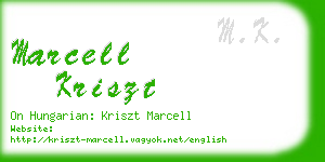 marcell kriszt business card